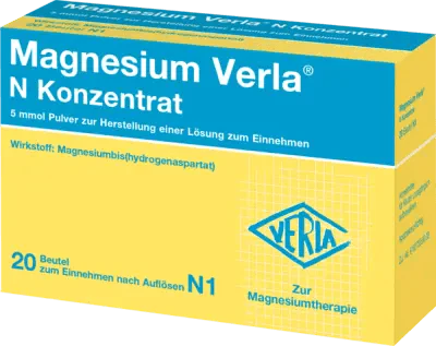 Magnesium deficiency treatment, MAGNESIUM VERLA N Concentrate - UKDorf 
