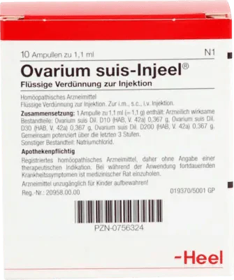 Mastodynia, osteomalacia, nymphomania, neurosis, depression, OVARIUM SUIS Injeel ampoules - UKDorf 