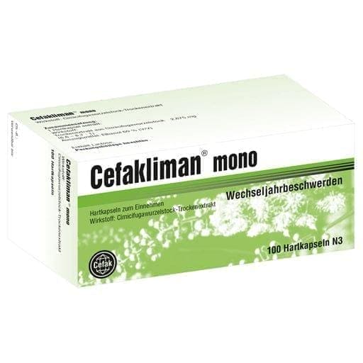 Menopause symptoms, cimicifuga, CEFAKLIMAN mono hard capsules - UKDorf 