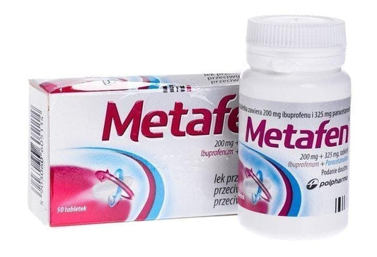 Metafen x 50 tablets, ibuprofen and paracetamol UK