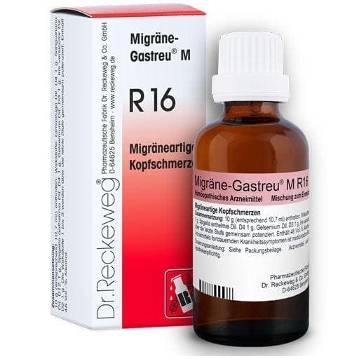 Migraine headaches, dizziness, pain, MIGRAINE-GASTREU M R16 mixture - UKDorf 