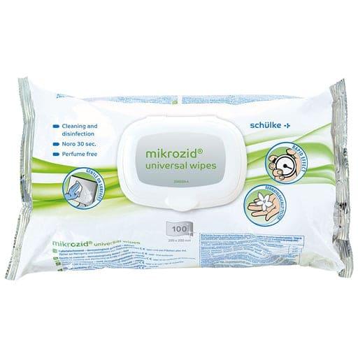 MIKROZID universal, disinfectant wipes, premium 100 pieces surface finish - UKDorf 