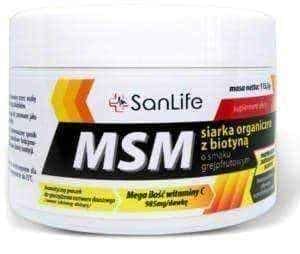 MSM Organic sulfur with biotin, grapefruit flavor 115.5g UK