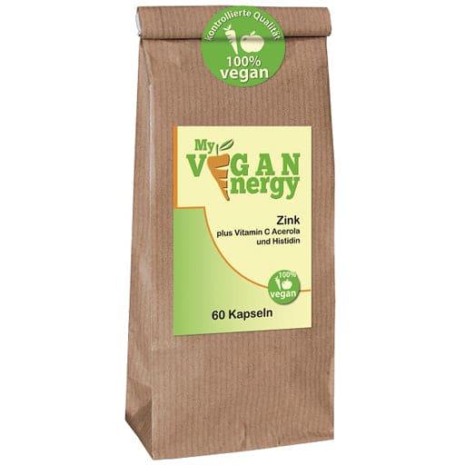 MY VEGAN Energy Zinc plus Vitamin C, Acerola, Histidine - UKDorf 