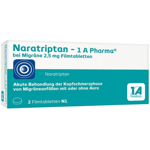 NARATRIPTAN-1A Pharma for migraine 2.5 mg film-coated tablets - UKDorf 