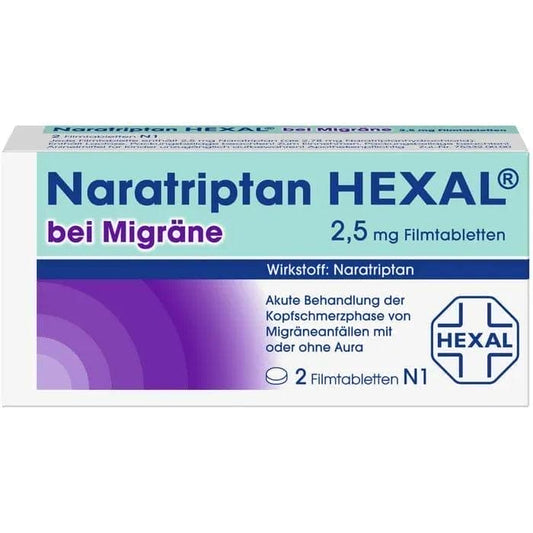 NARATRIPTAN hydrochloride HEXAL for migraines, nausea - UKDorf 