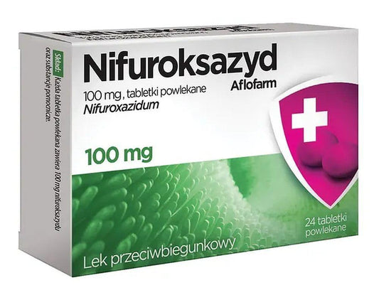 Nifuroxazide (NIFUROKSAZYD), nifuroksazyd, nifuroxazid 100 mg 24 tablets - UKDorf 