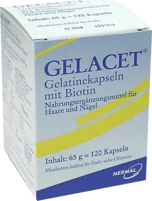 nourish hair and nails, GELACET gelatin capsules with biotin - UKDorf 