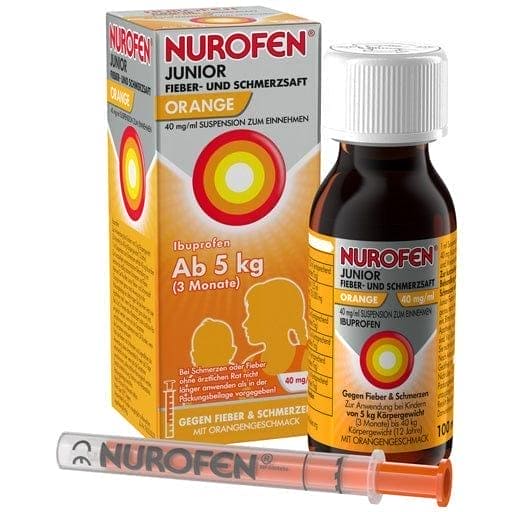 NUROFEN Junior fever and pain juice Orange - UKDorf 