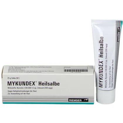 Nystatin, zinc oxide, intertrigo, interdigital mycoses, diaper dermatitis MYKUNDEX - UKDorf 