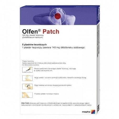 OLFEN PATCH slices x 5 pieces, diclofenac sodium, injuries, alleviating pain complaints UK