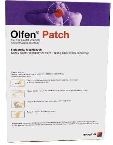 OLFEN PATCH slices x 5 pieces, diclofenac sodium, injuries, alleviating pain complaints UK