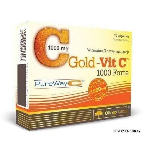 OLIMP Gold-Vit C 1000mg Forte x 30 capsules a dietary supplement containing vitamin C UK