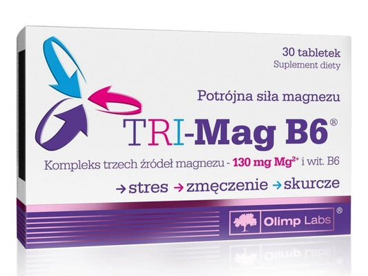 OLIMP TRI-Mag B6 x 30 tablets magnesium and vitamin B6 UK