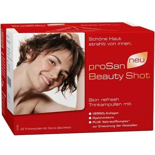 Olive leaf extract, hydroxytyrosol, Coenzyme Q10, Collagen, hyaluronic acid, PROSAN Beauty Shot drinking ampoules - UKDorf 