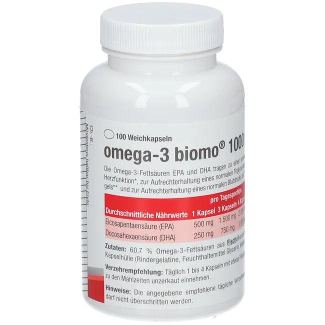 OMEGA 3 1000 mg, epa and dha, soft BIOMO capsules - UKDorf 