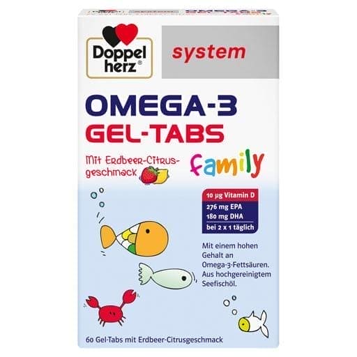 Omega-3 family strawberry-lemon - gel, chewable tablets - UKDorf 