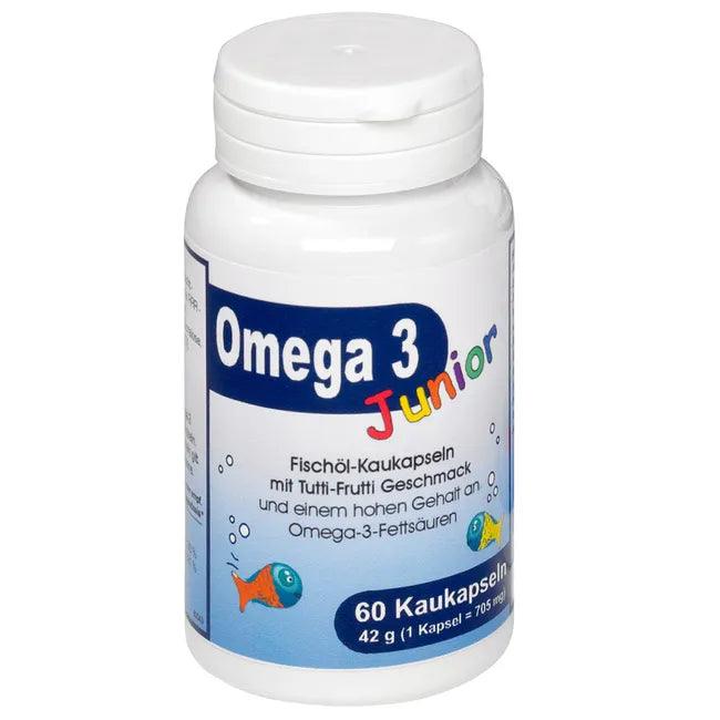 Omega 3 fatty acids, vitamins D + E, OMEGA-3 JUNIOR Berco chewable capsules - UKDorf 