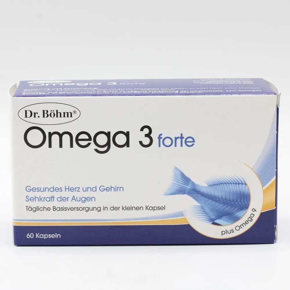 OMEGA-3 forte capsules Dr. Böhm, fish oil, gelatine, linseed oil - UKDorf 