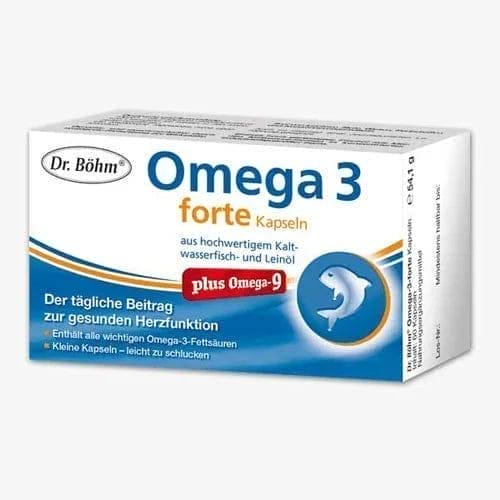OMEGA-3 forte capsules Dr. Böhm, fish oil, gelatine, linseed oil - UKDorf 