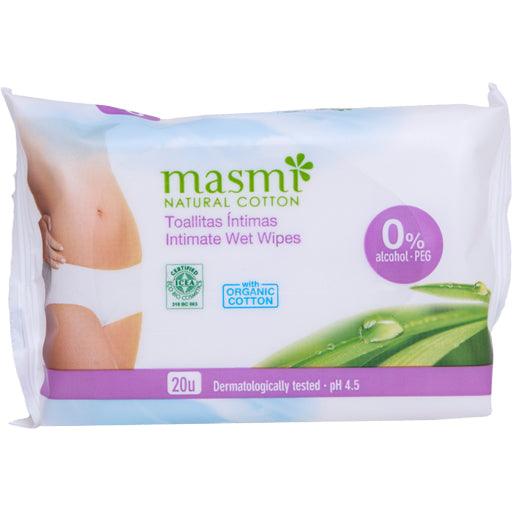 ORGANIC INTIMATE CARE WIPES 100% organic cotton MASMI - UKDorf 