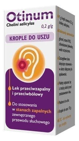 OTINUM (choline salycylate) Ear Drops: Otitis, Pain, Inflammation, Ear Infection UK