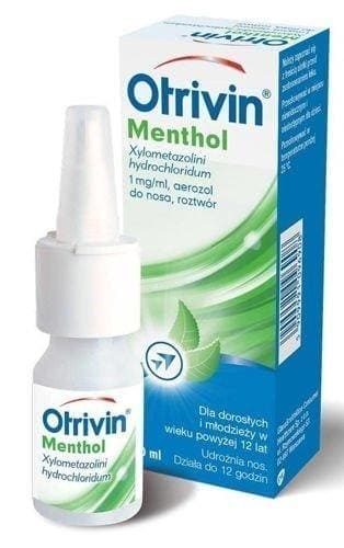 OTRIVIN MENTHOL Nasal spray, xylometazoline hydrochloride UK