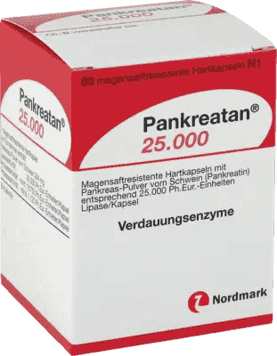 PANKREATAN (buy pancreatin) 25,000 gastro-resistant hard capsules - UKDorf 