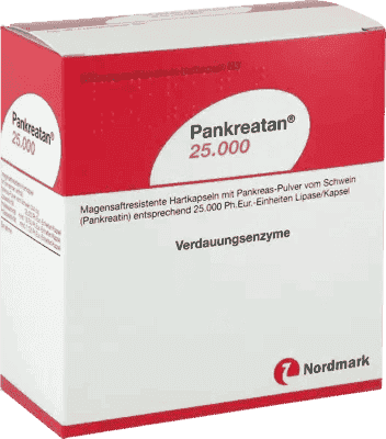 PANKREATAN (buy pancreatin) 25,000 gastro-resistant hard capsules - UKDorf 