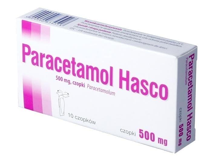 Paracetamol Hasco 500mg 10 suppositories - UKDorf 