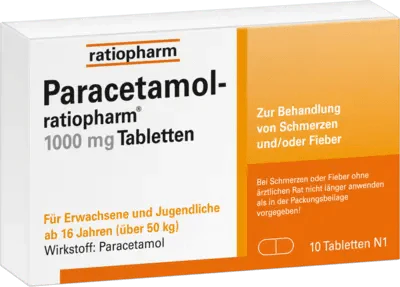PARACETAMOL ratiopharm 1,000 mg tablets - UKDorf 