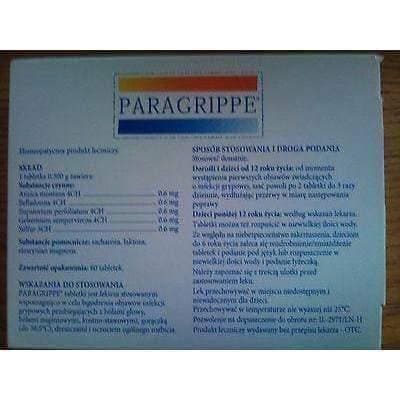 Paragrippe BOIRON N60 Homeopathic Medicine-Headache, Pain, Fever, Cold & Flu UK UK