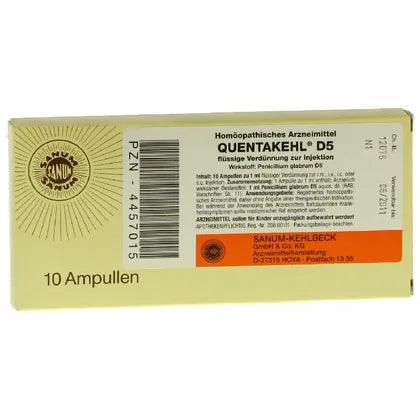 Penicillium, pneumonia, strep throat, meningitis, syphilis, gonorrhea, QUENTAKEHL D 5 ampoules - UKDorf 