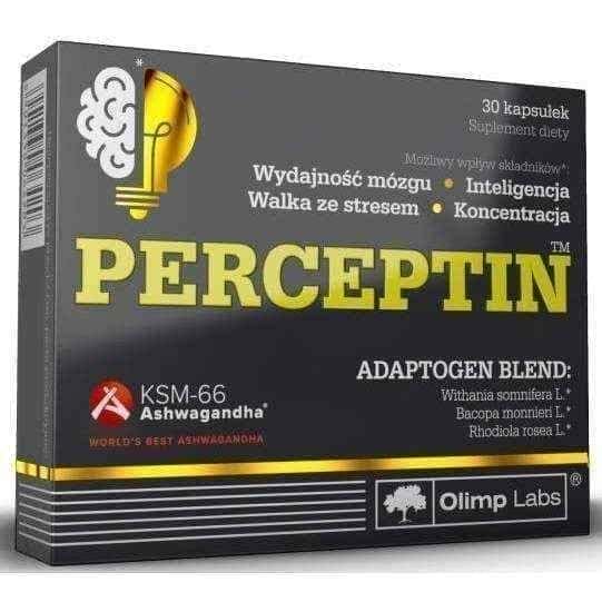 Perceptin x 30 capsules, ashwagandha root, rhododendron roots, ksm 66 UK