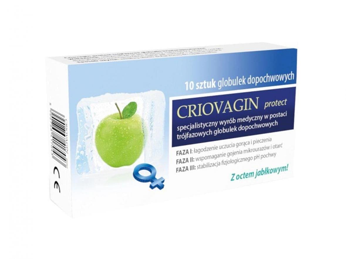 Pessary Criovagin Protect, vagina ph, ph balance for vagina - UKDorf 