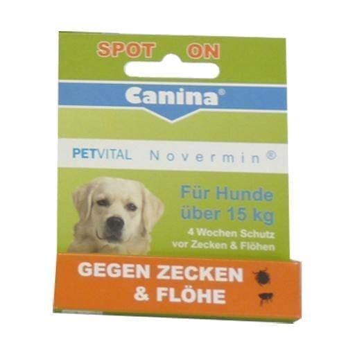 PETVITAL Novermin liquid for dogs over 15 kg 4 ml UK