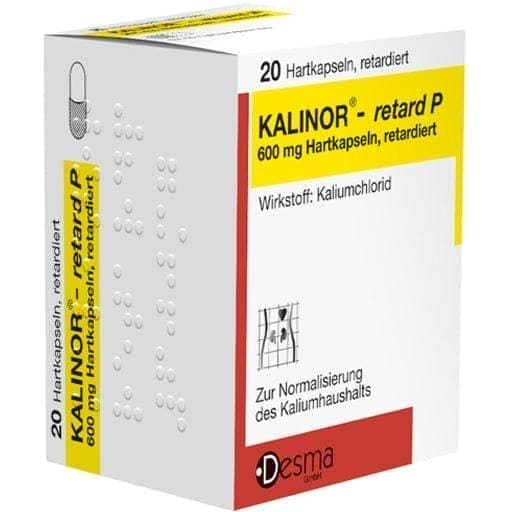 potassium chloride, KALINOR retard P 600 mg hard capsules - UKDorf 