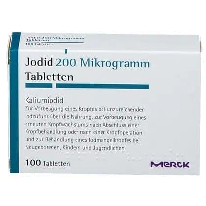 Potassium iodide IODID 200 tablets, thyroid support group, iodine deficiency - UKDorf 
