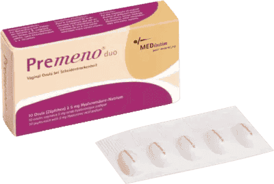 PREMENO Duo vaginal ovula, hyaluronic acid sodium, lactic acid, sodium lactate - UKDorf 