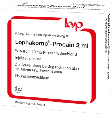 Procaine hydrochloride, LOPHAKOMP Procaine 2 ml injection solution UK