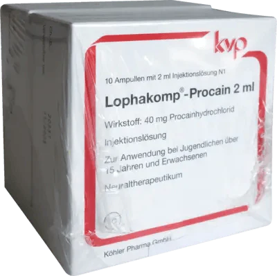 Procaine hydrochloride, LOPHAKOMP Procaine 2 ml injection solution UK