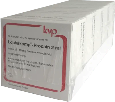 Procaine hydrochloride, LOPHAKOMP Procaine 2 ml injection solution - UKDorf 