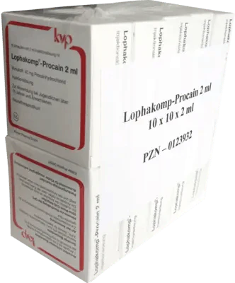 Procaine hydrochloride, LOPHAKOMP Procaine 2 ml injection solution - UKDorf 