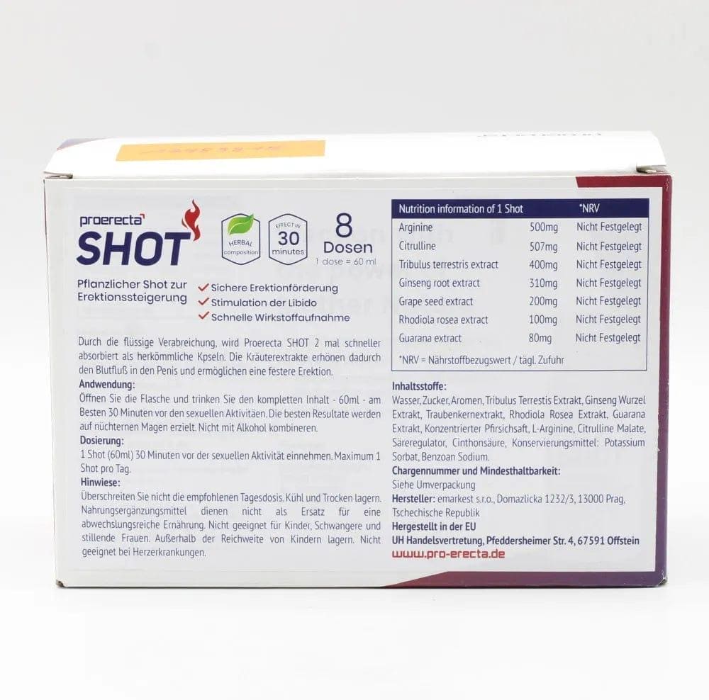 PROERECTA Shot erection aid liquid, improving blood circulation UK