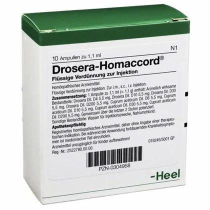 Psoriasis treatment, cough, angina, DROSERA HOMACCORD ampoules - UKDorf 
