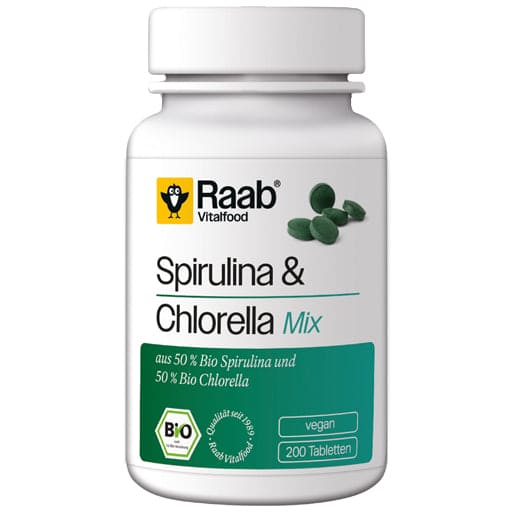 RAAB Vitalfood Spirulina+Chlorella Organic Tablets - UKDorf 