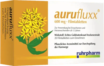 Real goldenrod dry extract, AURUFLUXX film-coated tablets - UKDorf 