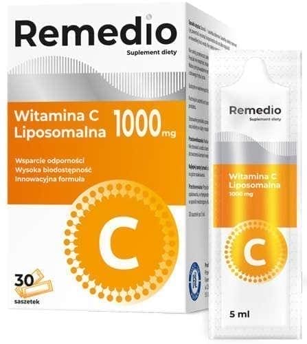 Remedio Vitamin C liposomal 1000mg liquid x 30 sachets - UKDorf 