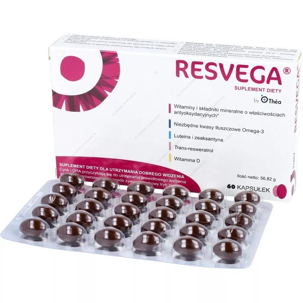 RESVEGA x 60 capsules, eye health supplements UK