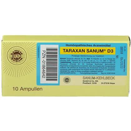 Rheumatism, gout, Hemorrhoids, TARAXAN D 3 injection ampoules - UKDorf 